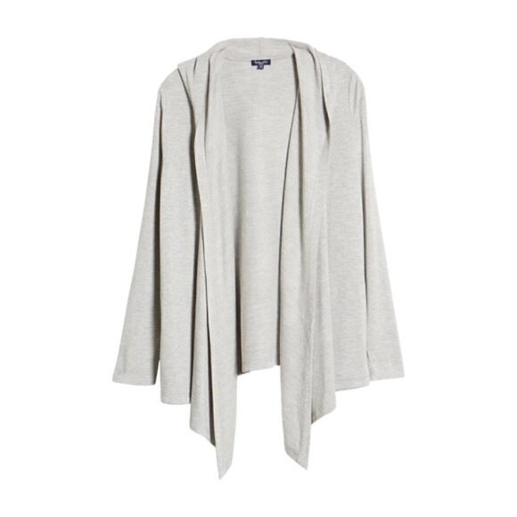 New Splendid Supersoft Hooded Heather Grey Cardigan NWT Small - Picture 5 of 13